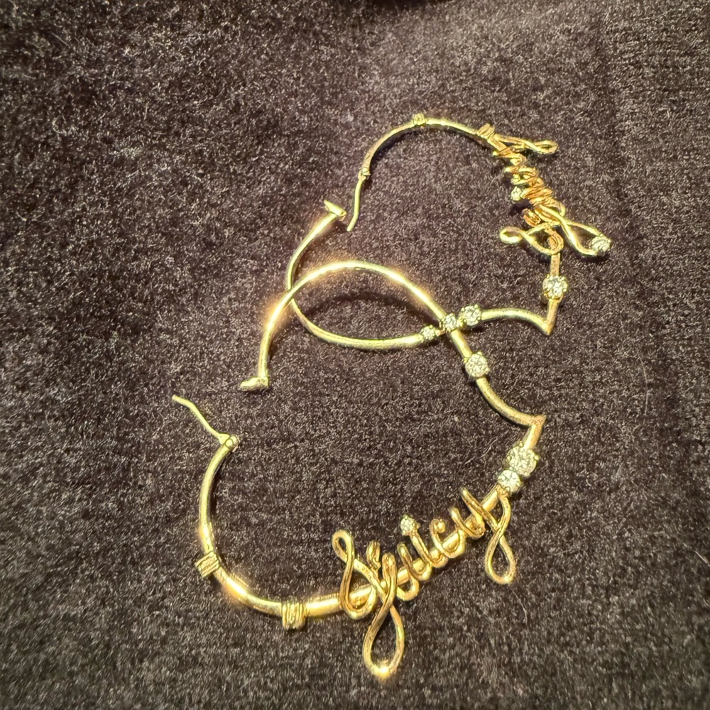 Juicy couture heart earrings